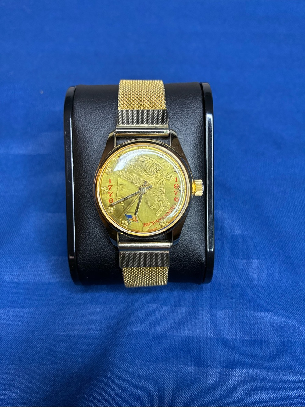 Vintage Rouan 1776-1976 Bicentennial Gold Coin Watch